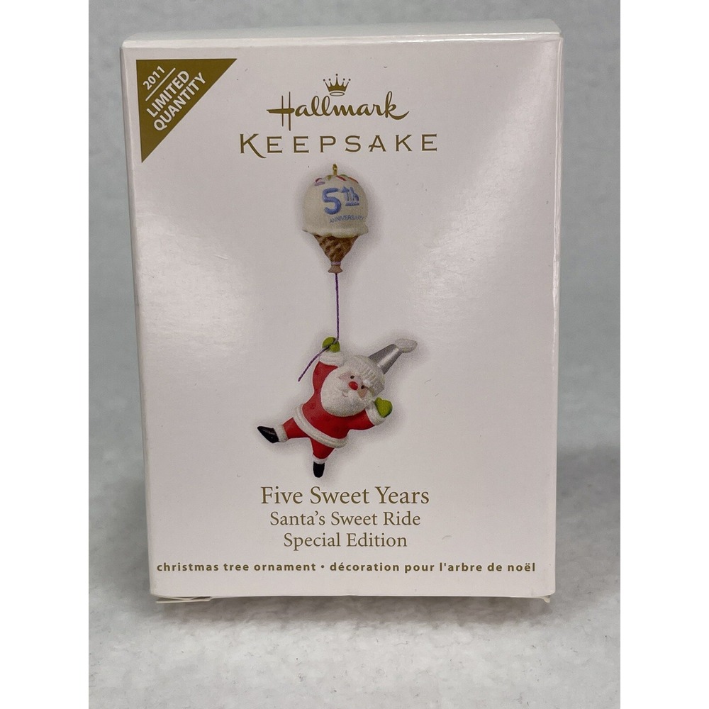 Hallmark Keepsake Five Sweet Years 2011 Santa's Sweet‎ Ride Special Edition